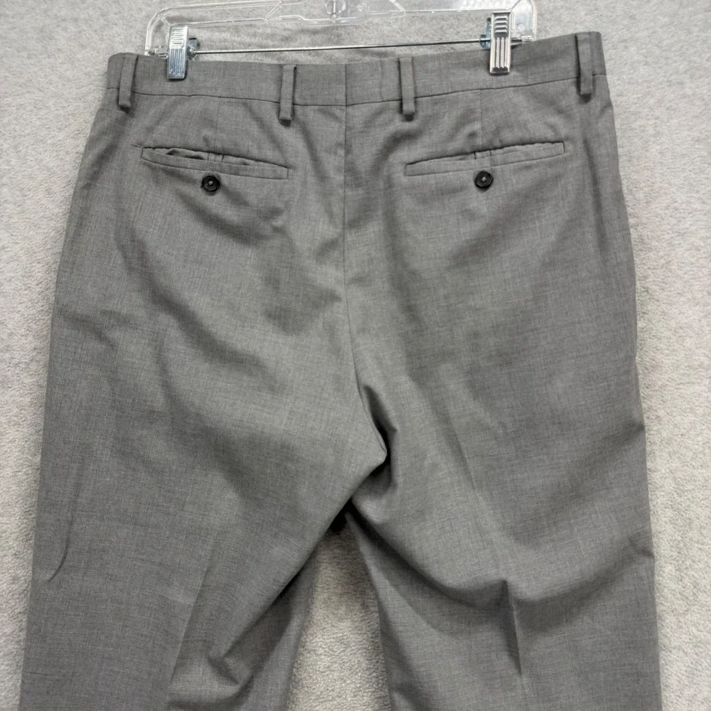 Banana Republic Dress Pants Mens 34x32 Grey Tailored‎ Fit Flat Front Trousers
